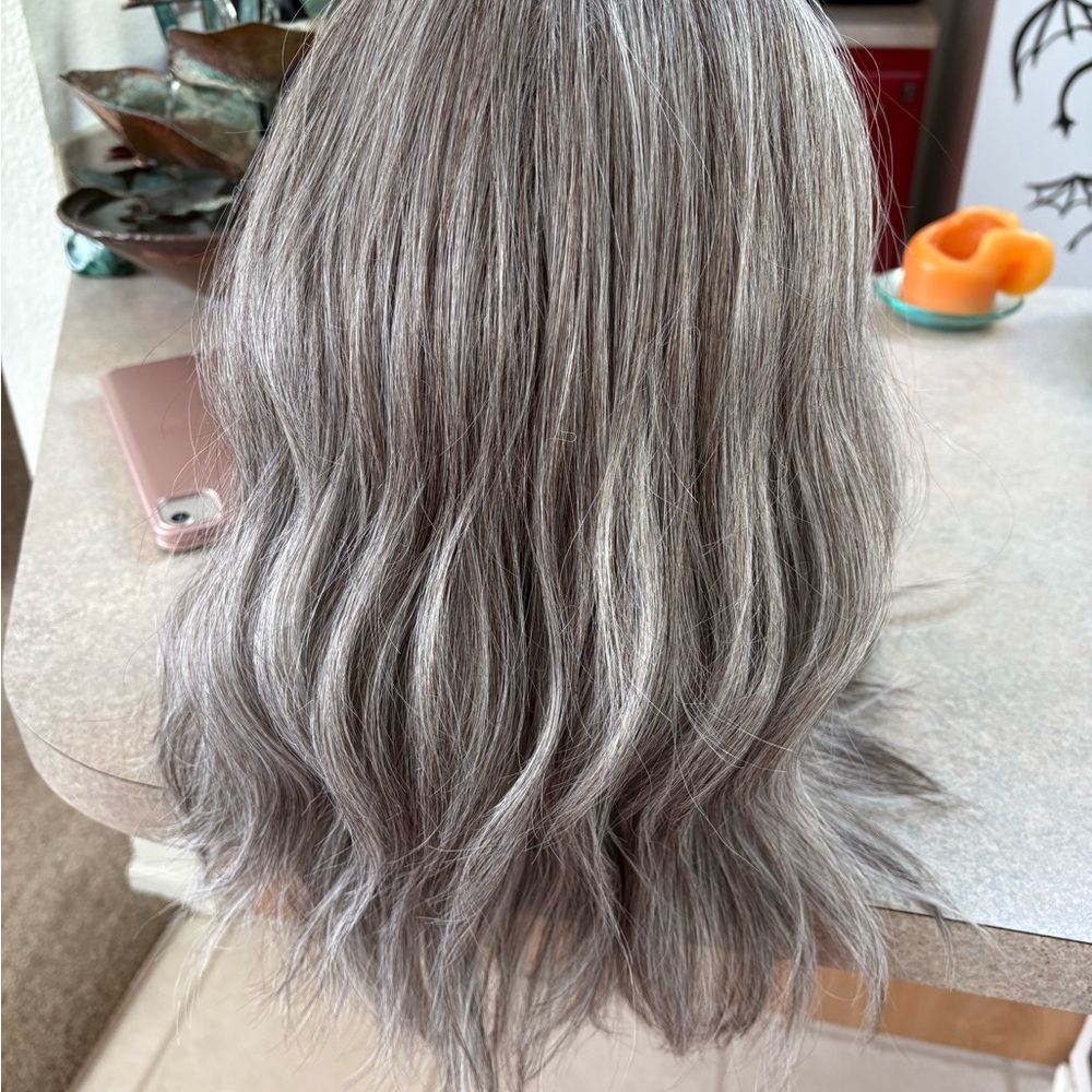 Elegant Grey Wig - Picture 4 of 4